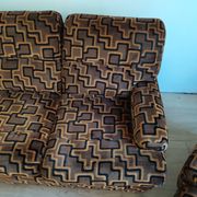 Set vintage sofa bed and 2 armchairs