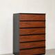 Commode en placage de palissandre, Interlubke Germany, 1970