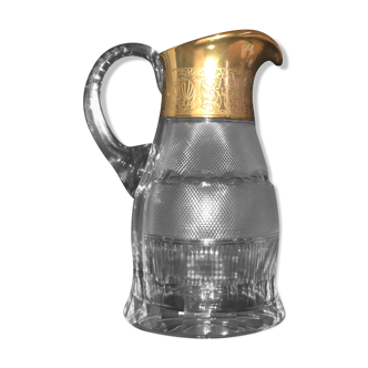 Pitcher, Moser crystal, gold 24 carats, collection Splendid