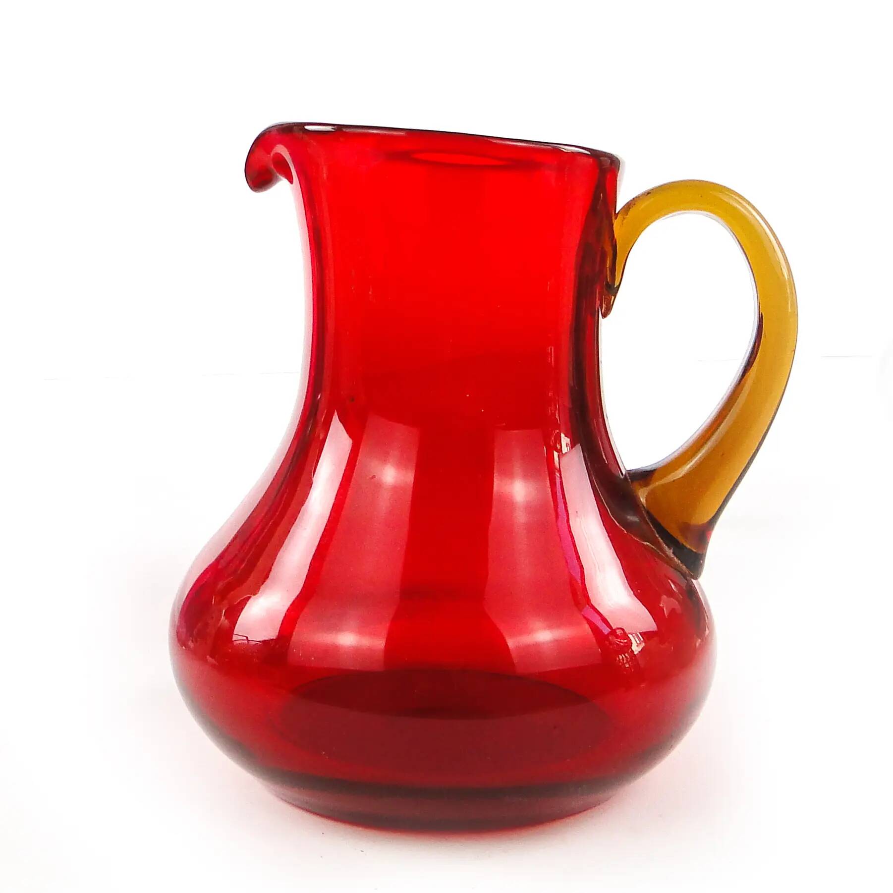 Jarre moderne du milieu du siècle, en verre, conçue par L. Fiedorowicz, Pologne, années 1970