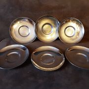 Lot de 6 sous verre métal