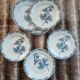 11 antique ironstone plates "Flora"