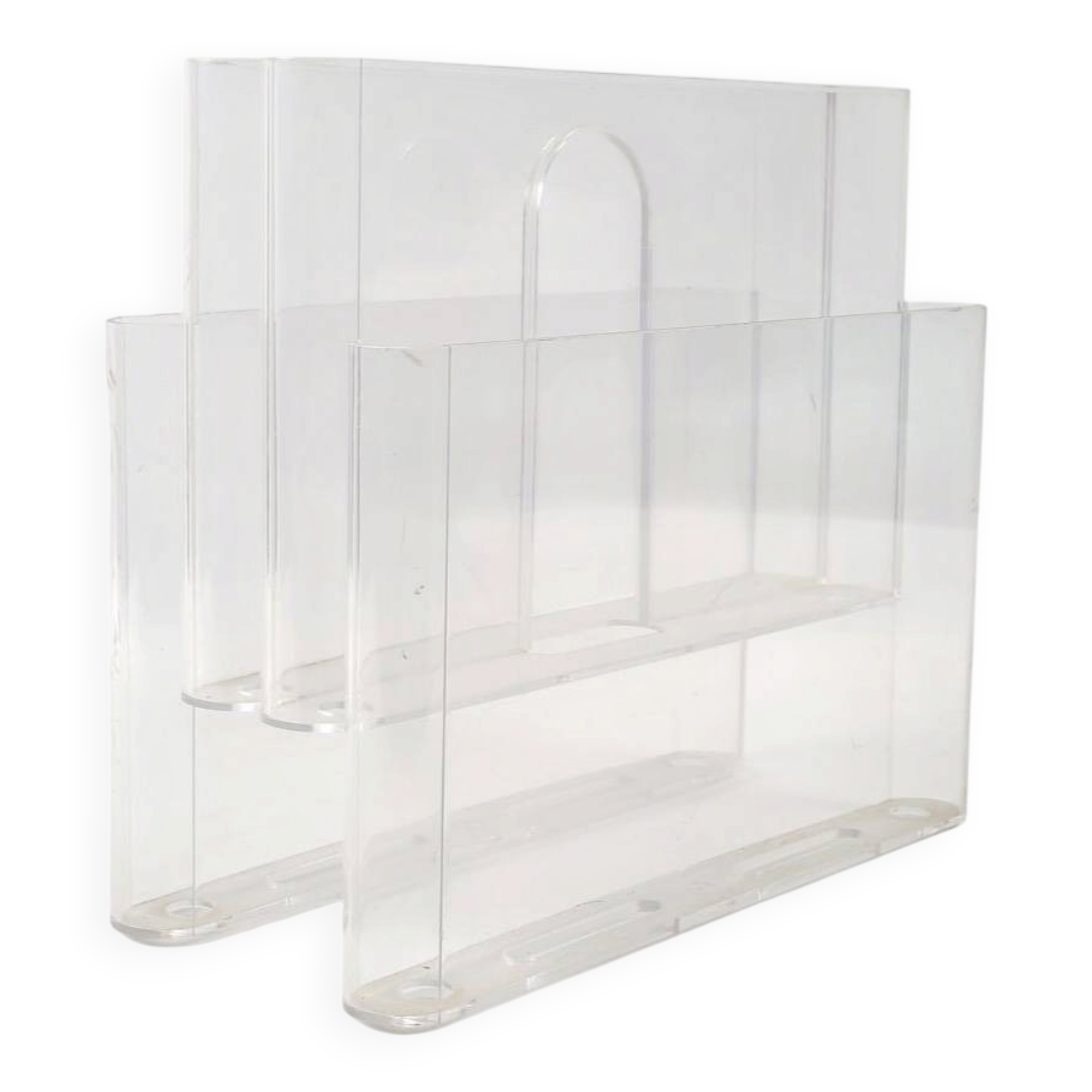 Vintage Kartell magazine rack by Giotto Stoppino