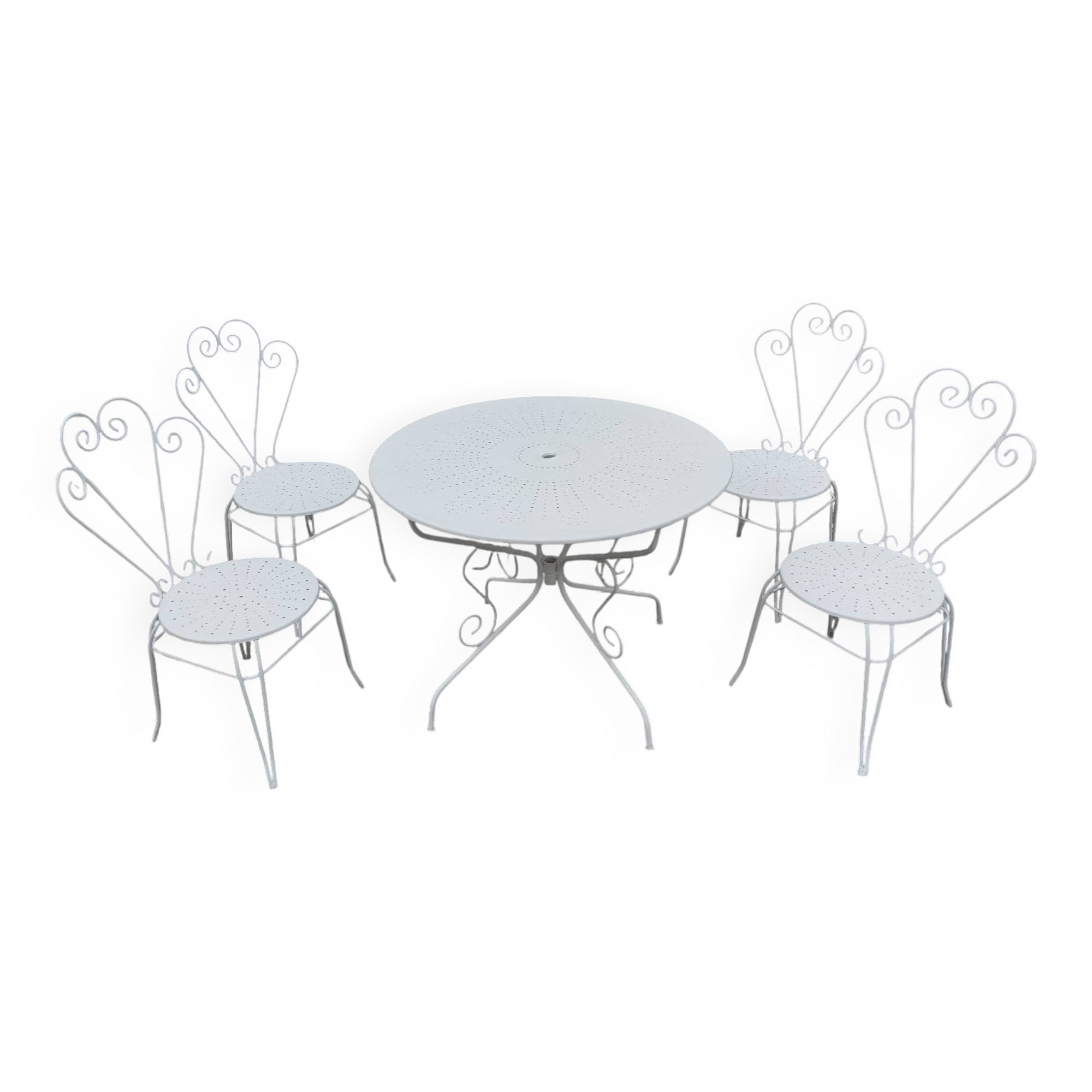 Antique garden furniture in vintage iron