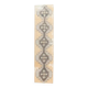 Natural Vintage Geometric Turkish Hand-Knotted Runner Rug 80x341