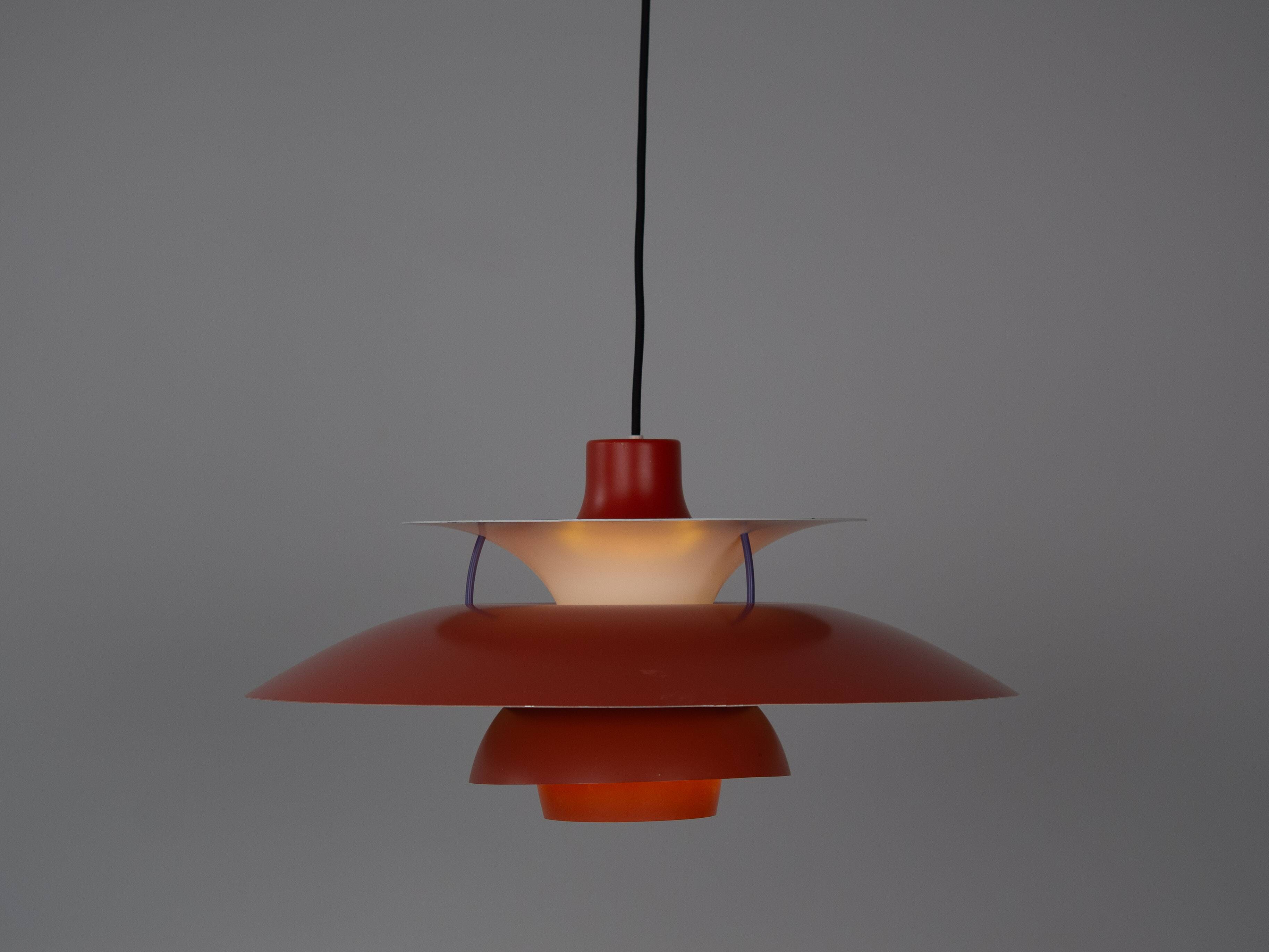 Danish vintage pendant lamp PH 5 by Poul Henningsen, Louis Poulsen, 1958