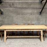 Old fir farm table 1930-1950 vintage country table