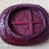 Japanese woven bamboo basket. Ikebana