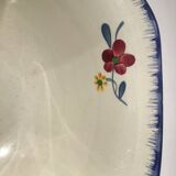 Mary Lou Digoin octagonal salad bowl diameter 28cm dark blue edge