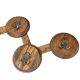 Oak wood wall coat rack / 1960s