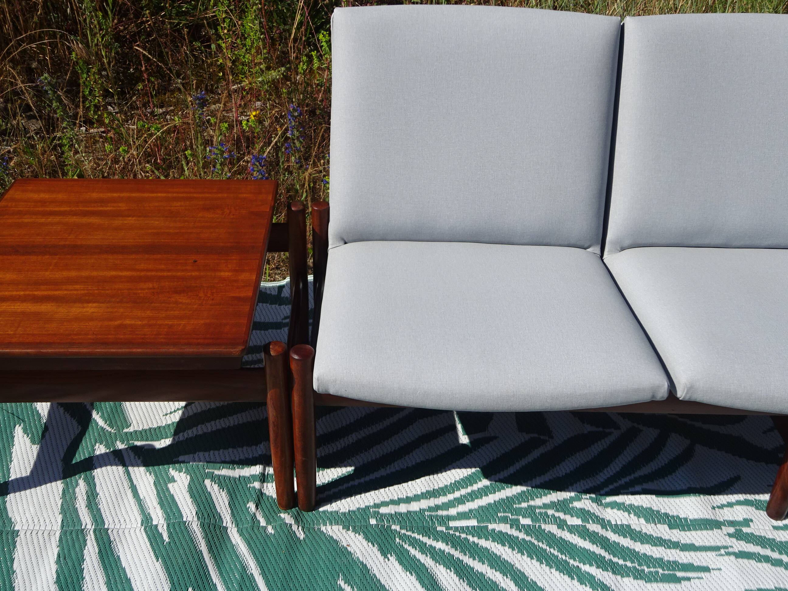 Modular 3-seater sofa + a teak coffee table by Karl SØrlie & SØnner