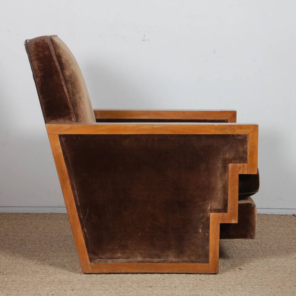 Paire de fauteuils géométrique du XXe siècle