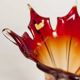 Murano glass vase by Fratelli Toso signed Murano orange and red