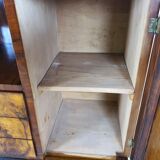 Art deco dining room sideboard in briar with upstand, 1940s