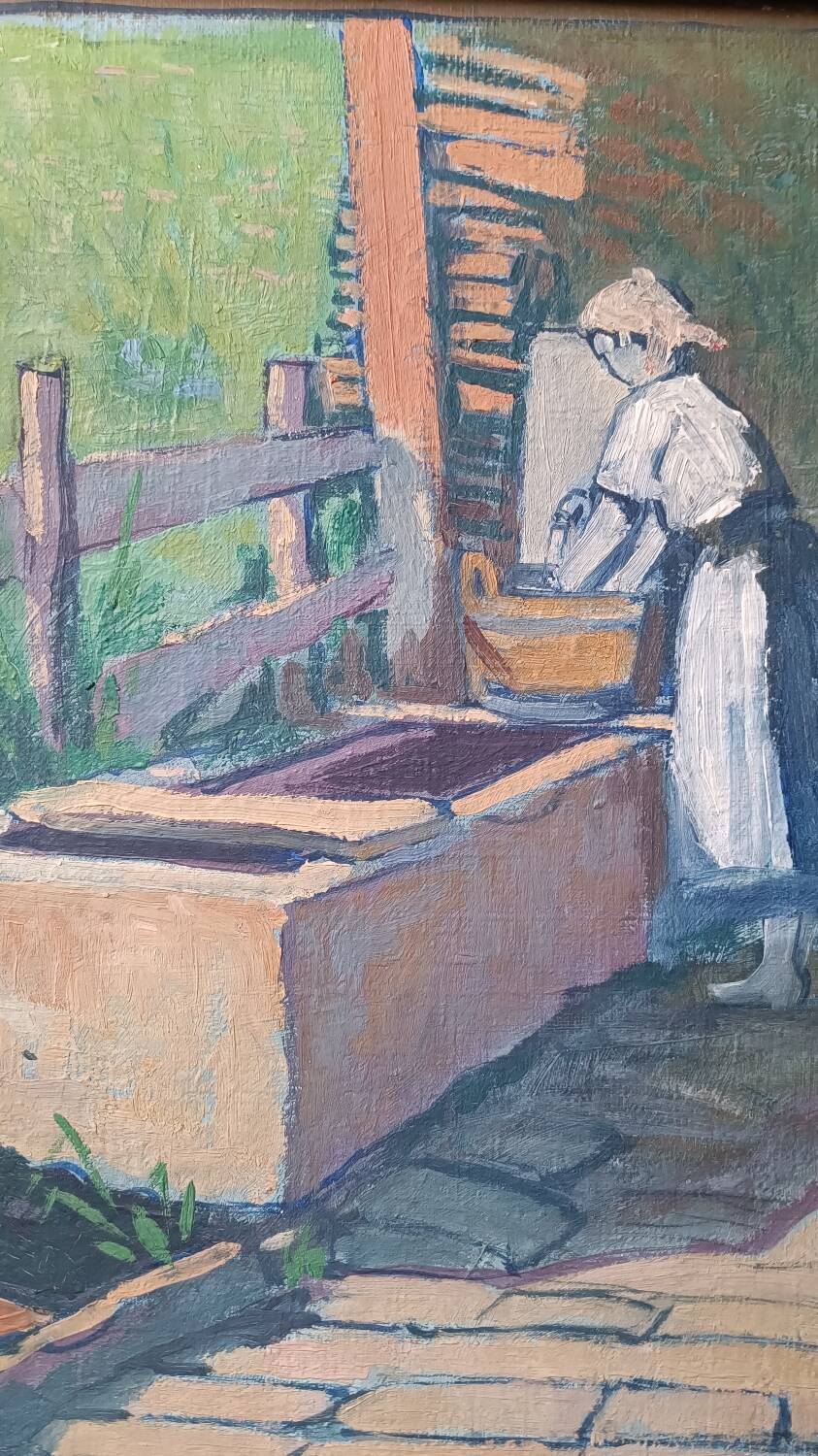 Tableau 1925 La lavandière