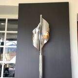 Large Chrome Lamp 3 Lights Space Age Italy 70's Dlg Reggiani