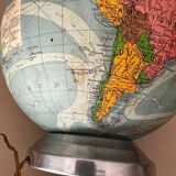 Old luminous earth globe
