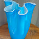 Large multi-layer glass handkerchief vase