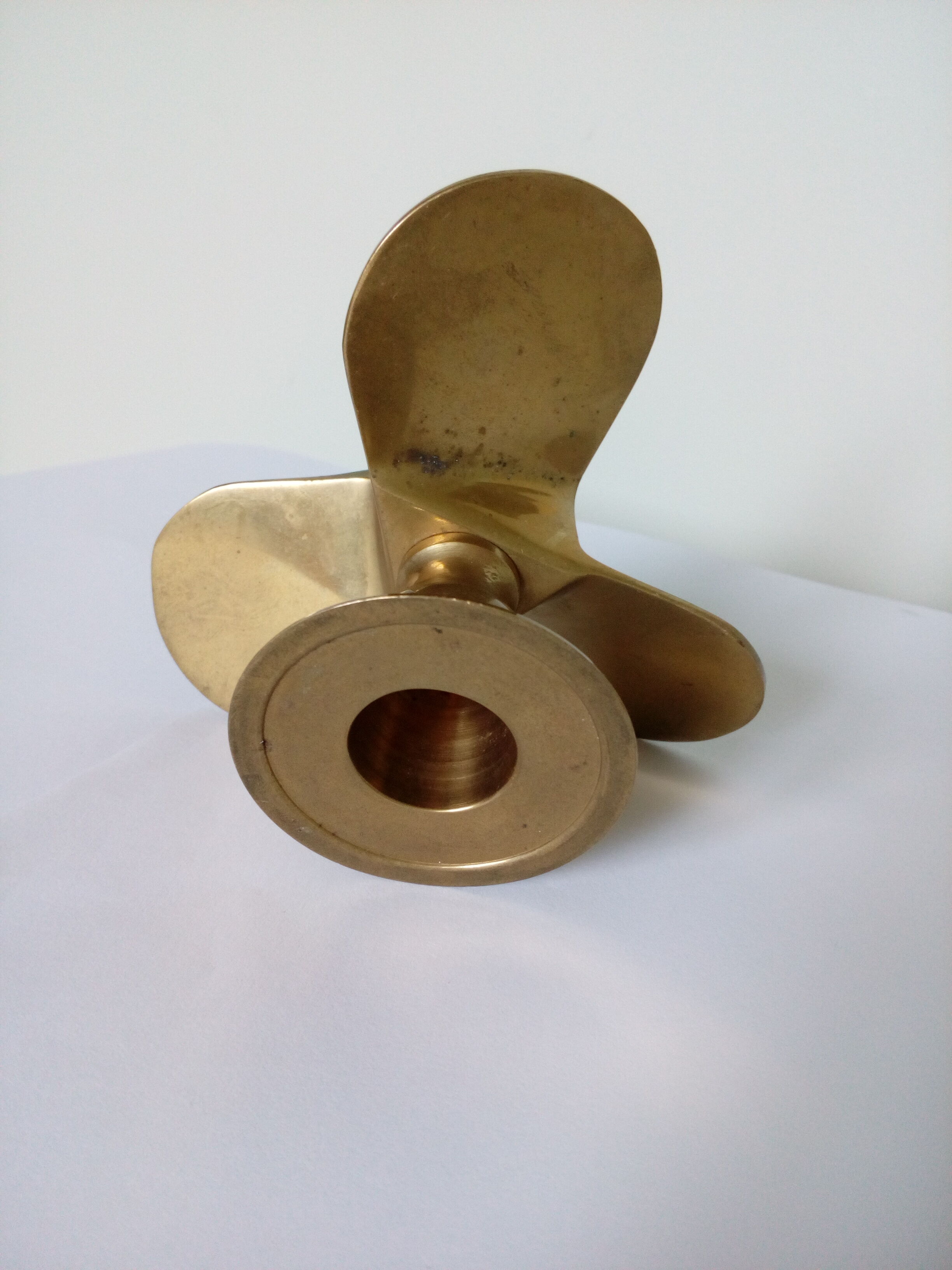 Boat brass propeller candlestick