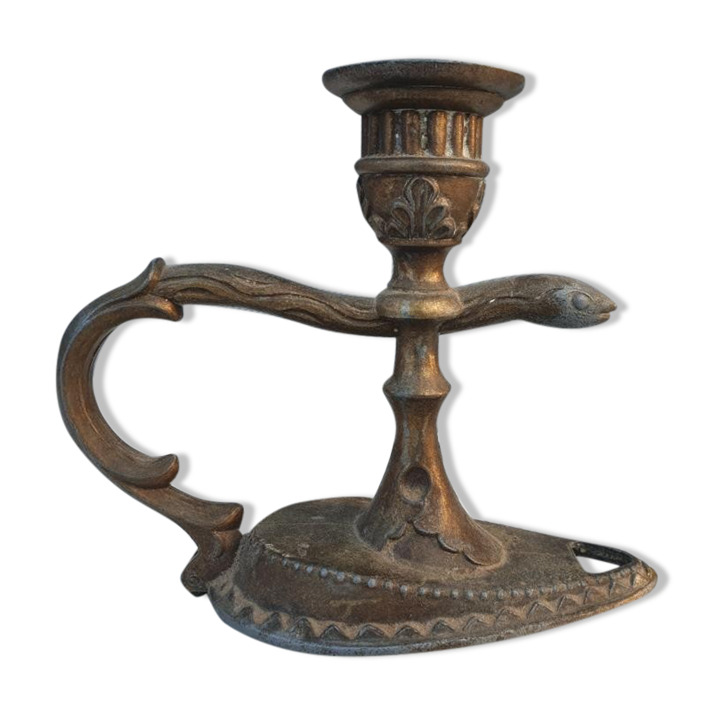 Nineteenth century snake candle holder