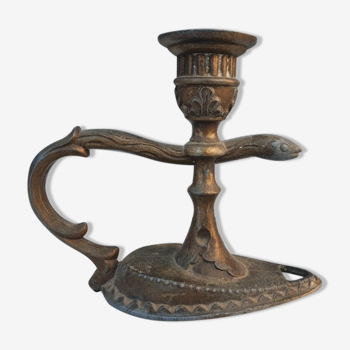 Nineteenth century snake candle holder