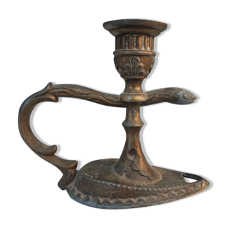 Nineteenth century snake candle holder
