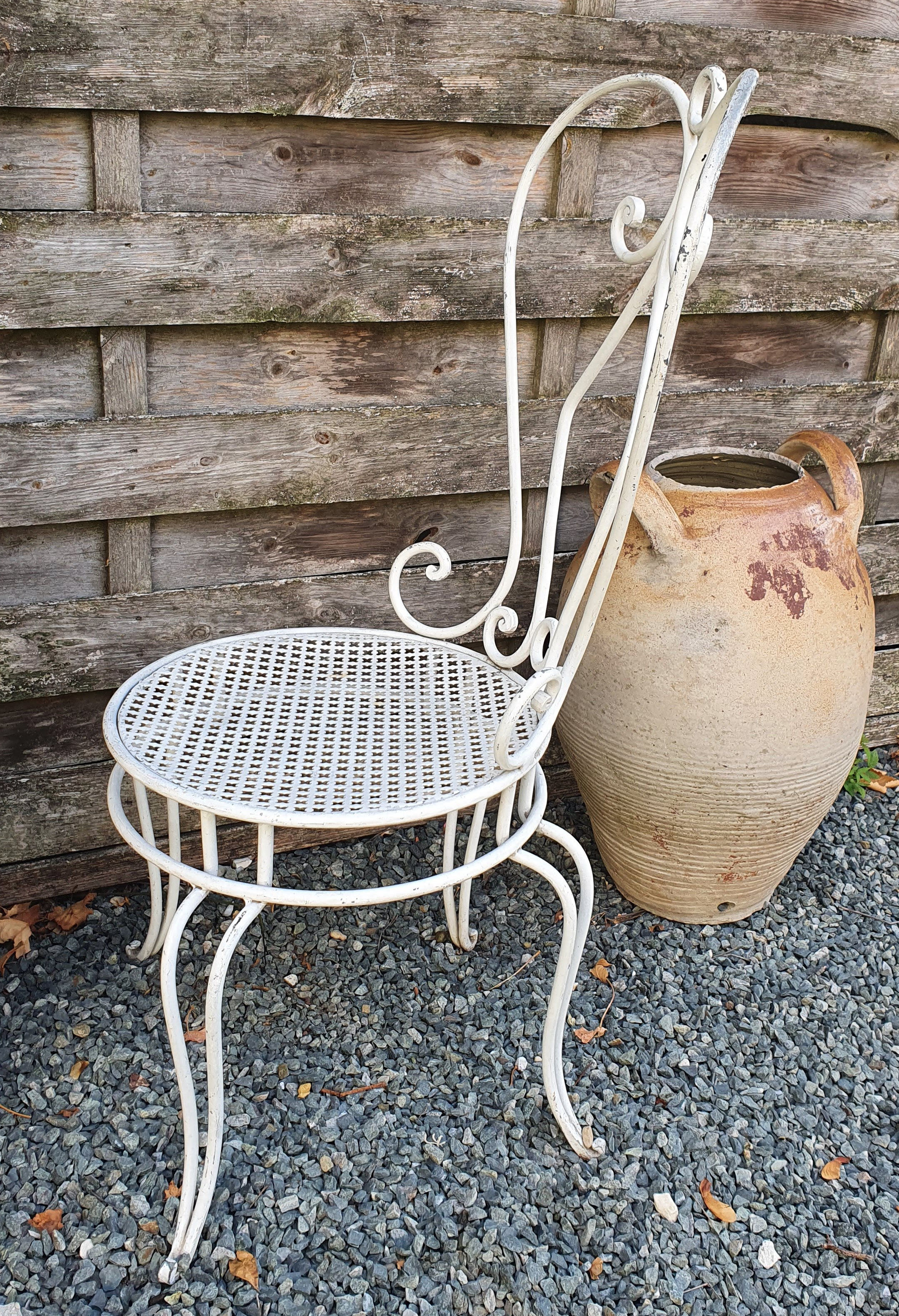 Wrought iron garden chair