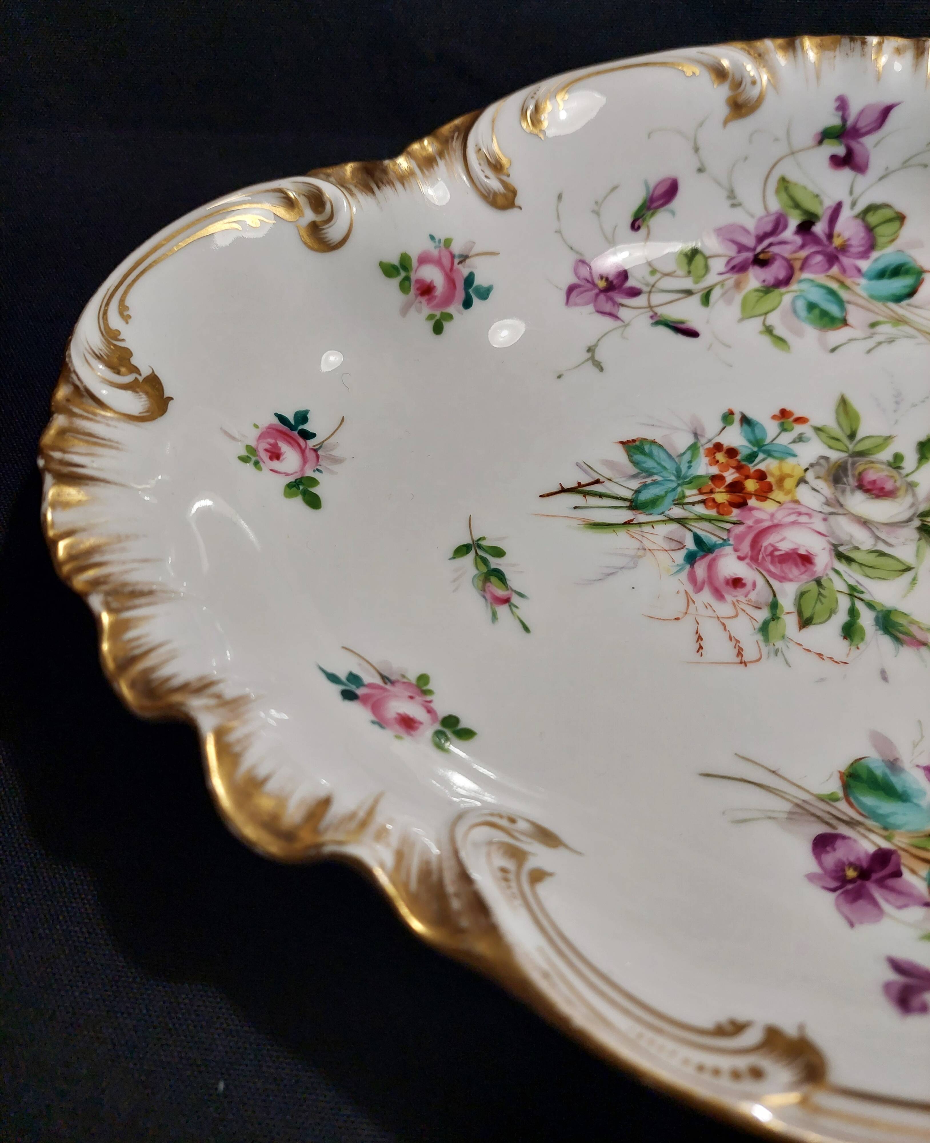 19th century Haviland porcelain hollow dish