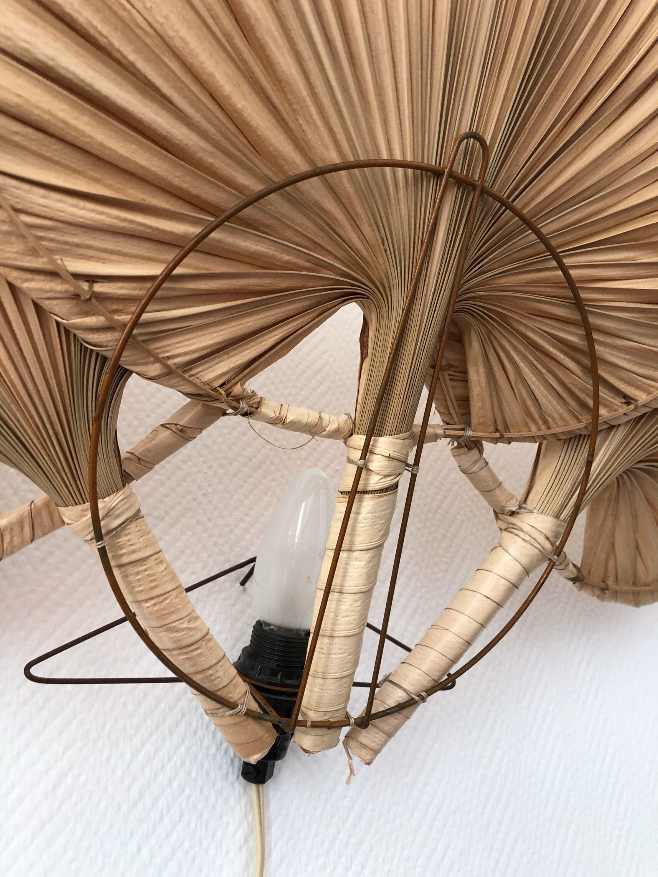 Vintage fan wall lamp 1970