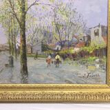 E. Febvre - Oil On Panel “Street Scene”