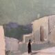 Vintage Swedish modernist oil on canvas "Ibiza" by Uno Bornemark 1953