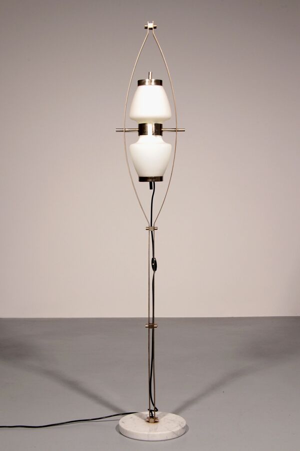 Lampe de sol rare Goffredo Reggiani milieu du siècle Italie