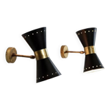 Paire Applique Diabolo Noir