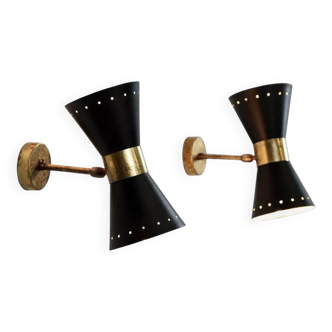 Paire Applique Diabolo Noir