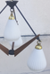 Vintage pendant lamp, teak and opaline, creation Targetti Sankey, vintage, 60s