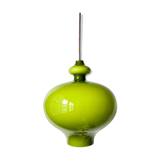Vintage lamp, green opal glass hanging lamp, mid century interior, scandinavian design, 60's 70's