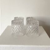 Set of 4 crystal whiskey glasses