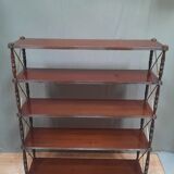 Five-tray floor in varnished mahogany