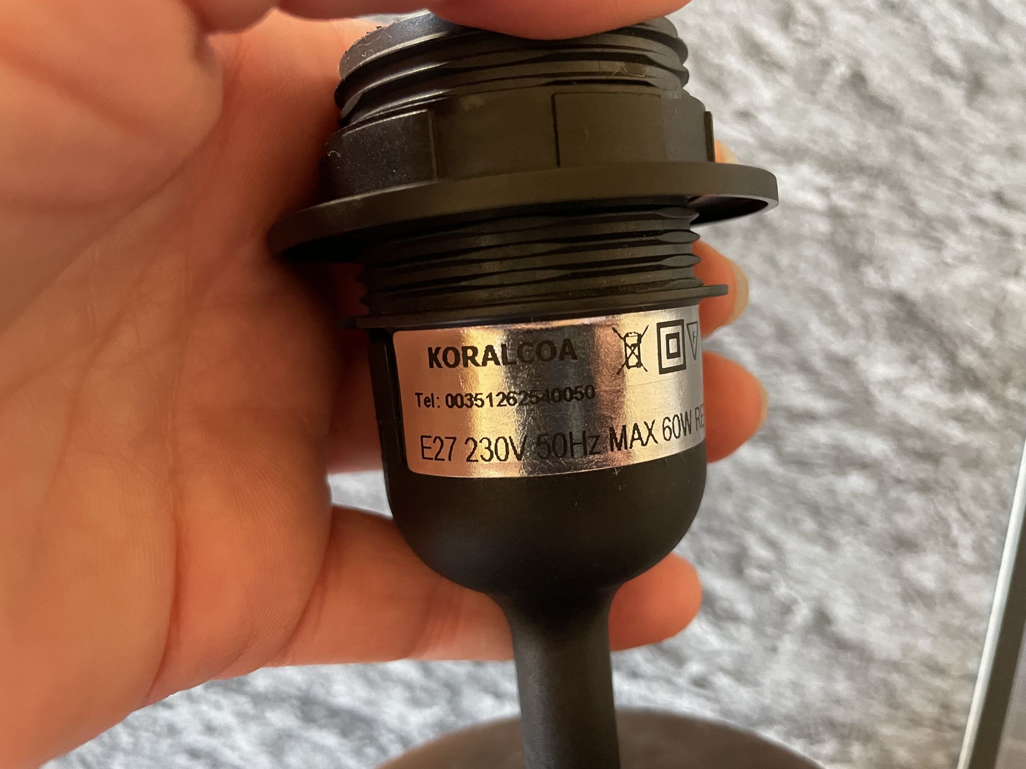 Large Koralcoa table lamp base, in ceramic