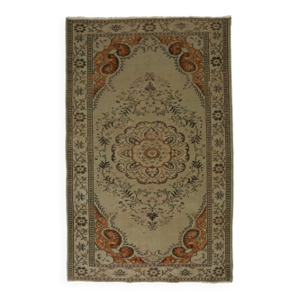 Tapis Oushak Ancien – Motifs Floraux, 174 x 274 cm