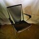 Chromed metal armchair with black scoubidous 1960