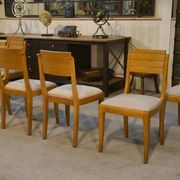 Ensemble de 6 chaises en chêne par Gaston Poisson 1940’s
