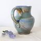 Glazed earth jug, artisanal pottery, rustic, vintage french