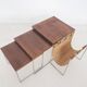 Mid-century rosewood and leather mimiset by Brabantia, The Netherlands 1950