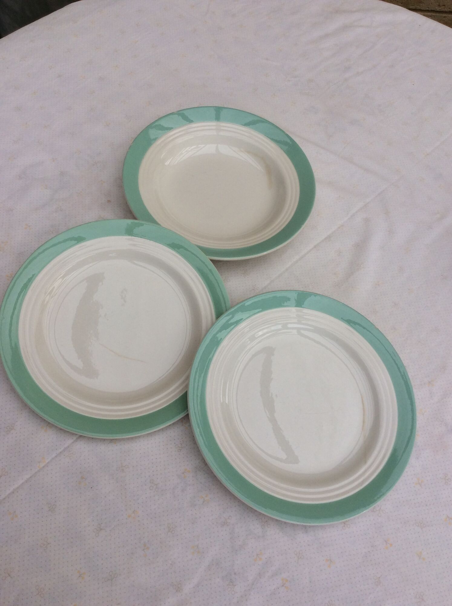 Set of 8 plates Ceranord St-Amand semi-porcelaine
