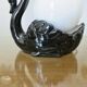 "Black swan" lamp in ceramic and opaline, 70s-80s