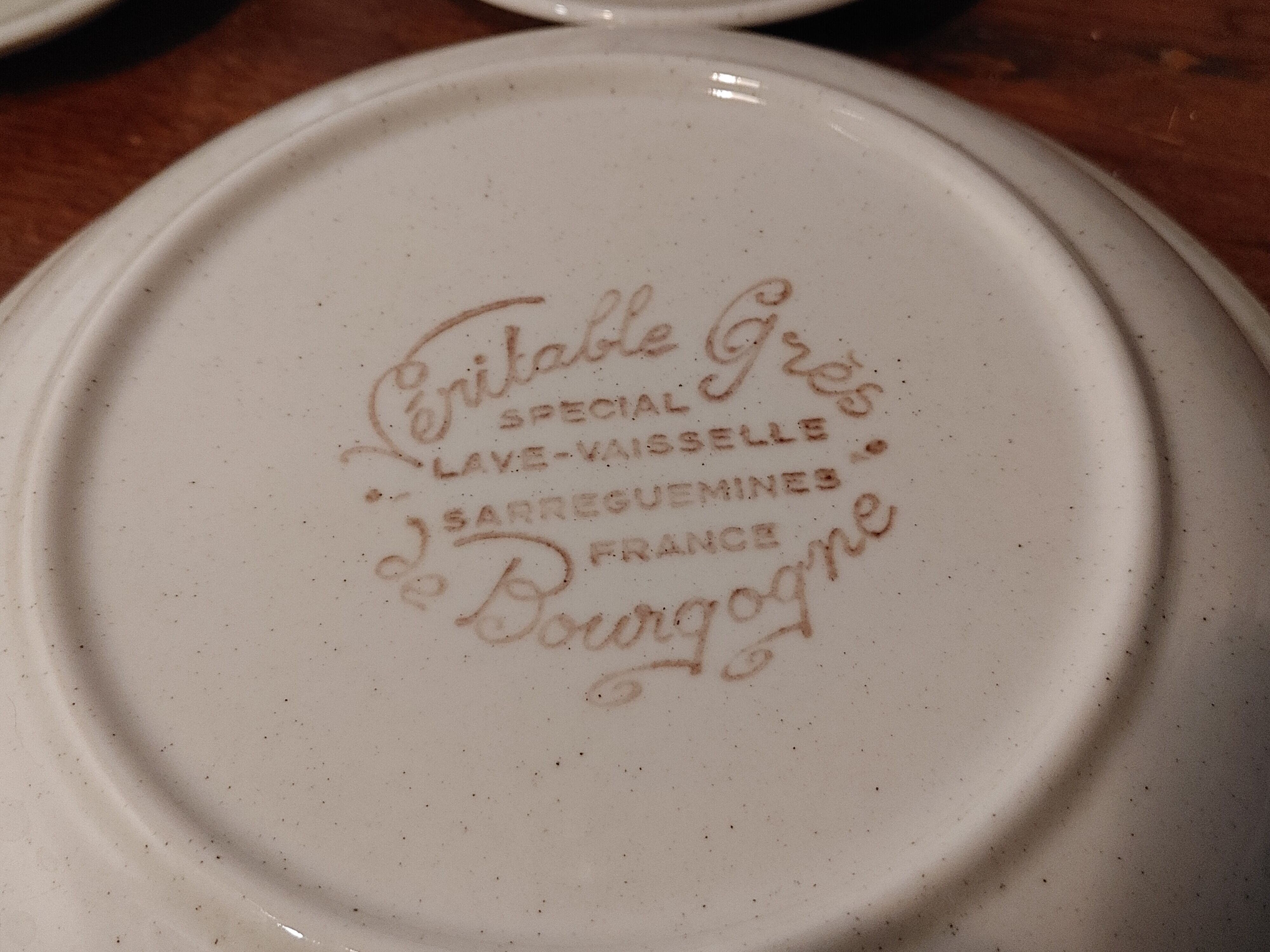 Glazed stoneware coffee set decorated with thistles Sarreguemines