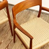 Armchairs, Niels O. Møller, J.L. Moller, Model 56, Set of 2,Denmark, 1950s
