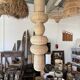 column hanging lamp, superposition of spherical volumes in rattan H2.