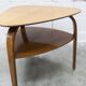 Guéridon / table basse tripode Bow Wood dessin Steiner pour Baumann 1960